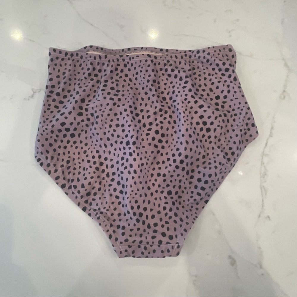 NWOT Kona Sol Purple with Black Spots  Bathing Suit Bottoms - Picture 5 of 8